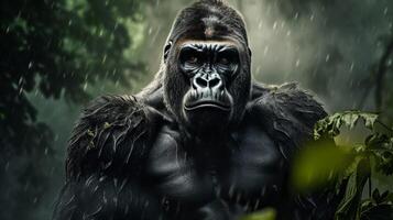 ai generiert Gorilla hoch Qualität Bild foto