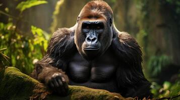 ai generiert Gorilla hoch Qualität Bild foto