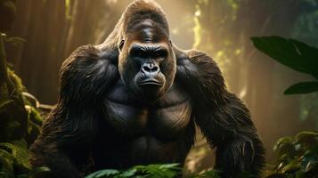 ai generiert Gorilla hoch Qualität Bild foto