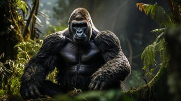 ai generiert Gorilla hoch Qualität Bild foto