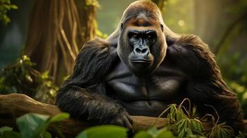 ai generiert Gorilla hoch Qualität Bild foto