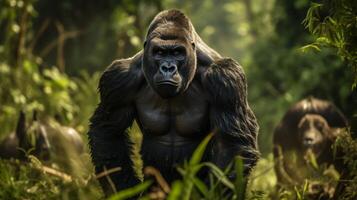 ai generiert Gorilla hoch Qualität Bild foto