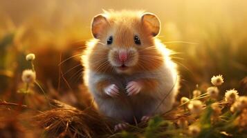 ai generiert Hamster hoch Qualität Bild foto