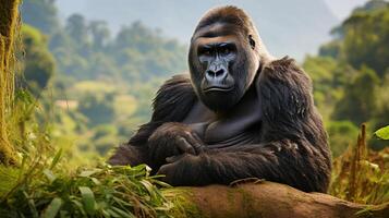 ai generiert Gorilla hoch Qualität Bild foto