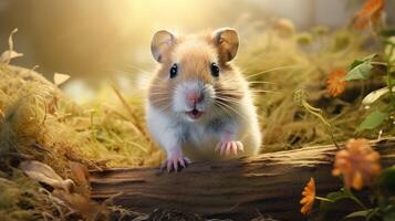 ai generiert Hamster hoch Qualität Bild foto