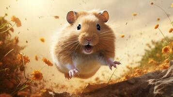 ai generiert Hamster hoch Qualität Bild foto