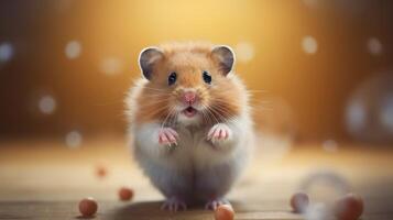 ai generiert Hamster hoch Qualität Bild foto