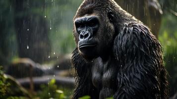 ai generiert Gorilla hoch Qualität Bild foto