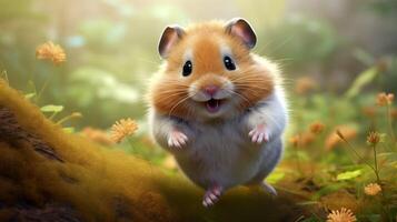 ai generiert Hamster hoch Qualität Bild foto