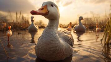 ai generiert Gans hoch Qualität Bild foto