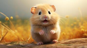 ai generiert Hamster hoch Qualität Bild foto