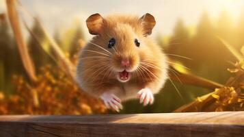 ai generiert Hamster hoch Qualität Bild foto