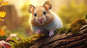 ai generiert Hamster hoch Qualität Bild foto