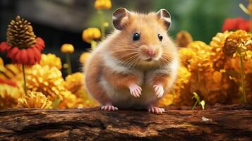 ai generiert Hamster hoch Qualität Bild foto