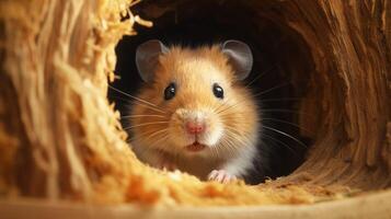 ai generiert Hamster hoch Qualität Bild foto