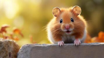 ai generiert Hamster hoch Qualität Bild foto