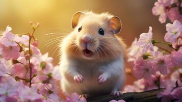 ai generiert Hamster hoch Qualität Bild foto