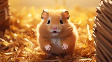 ai generiert Hamster hoch Qualität Bild foto