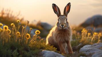 ai generiert Hase hoch Qualität Bild foto