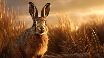 ai generiert Hase hoch Qualität Bild foto