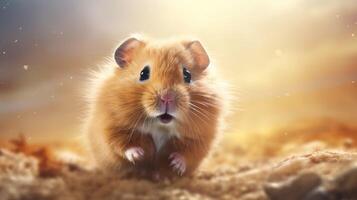 ai generiert Hamster hoch Qualität Bild foto