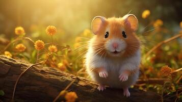 ai generiert Hamster hoch Qualität Bild foto