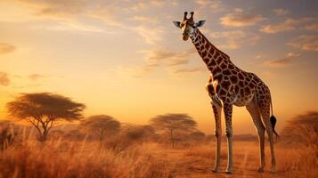 ai generiert Giraffe hoch Qualität Bild foto