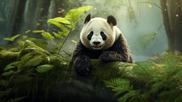 ai generiert Riese Panda hoch Qualität Bild foto