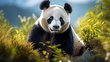 ai generiert Riese Panda hoch Qualität Bild foto