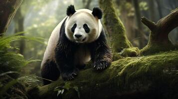 ai generiert Riese Panda hoch Qualität Bild foto