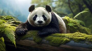 ai generiert Riese Panda hoch Qualität Bild foto