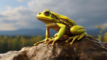 ai generiert Frosch hoch Qualität Bild foto