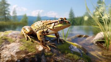 ai generiert Frosch hoch Qualität Bild foto