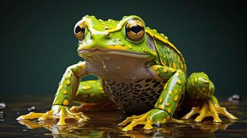 ai generiert Frosch hoch Qualität Bild foto