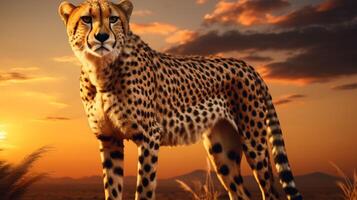 ai generiert Gepard hoch Qualität Bild foto