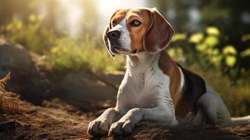 ai generiert Beagle hoch Qualität Bild foto