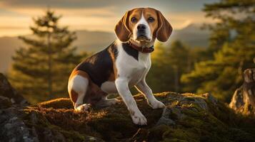 ai generiert Beagle hoch Qualität Bild foto