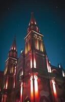 das Kirche Beleuchtung foto