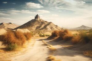 ai generiert Landschaft Seide Straße. generieren ai foto