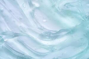 transparent klar Blau Flüssigkeit Serum Gel kosmetisch Textur Hintergrund foto