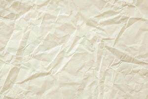 abstrakt alt Weiß zerknittert und gefaltet recyceln Papier Textur Hintergrund foto
