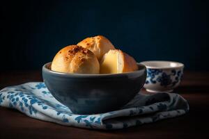 ai generiert Käse Brot pao de queijo. generieren ai foto