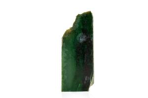 Makro Stein nephrit Mineral auf Weiß Hintergrund foto