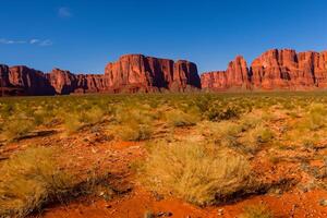 ai generiert Wüste Landschaft Hintergrund foto