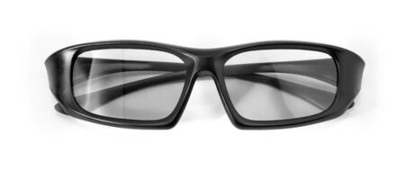 schwarz 3D-Brille isoliert foto