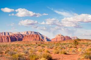 ai generiert Wüste Landschaft Hintergrund foto