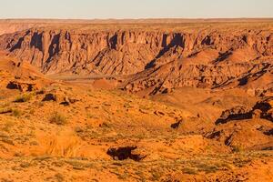 ai generiert Wüste Landschaft Hintergrund foto