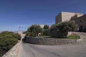 jaen, Spanien, 27.05.2022 Hotel ,parador nacional de Turismo de jaen. das Parador de jaen Kronen das Stadt von das Gipfel von cerro de Santa Catalina. foto