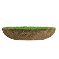 kreisförmig Terrain mit realistisch Gras und Boden foto