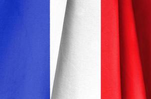 Stoffflagge von Frankreich foto